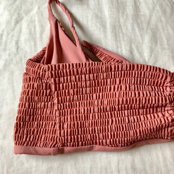 NWOT SIE SWIM Rose Gold Smocked Bikini Set - Picture 9 of 9